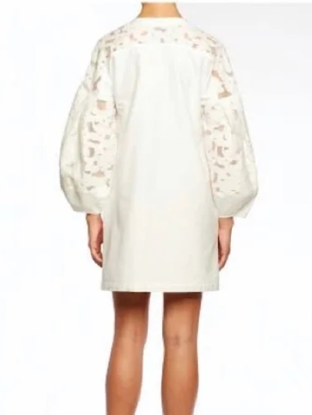 BROCHU WALKER XS Ward Tunic Dress Cotton Silk Embr Balloon Slv Pockets - Picture 2 of 10